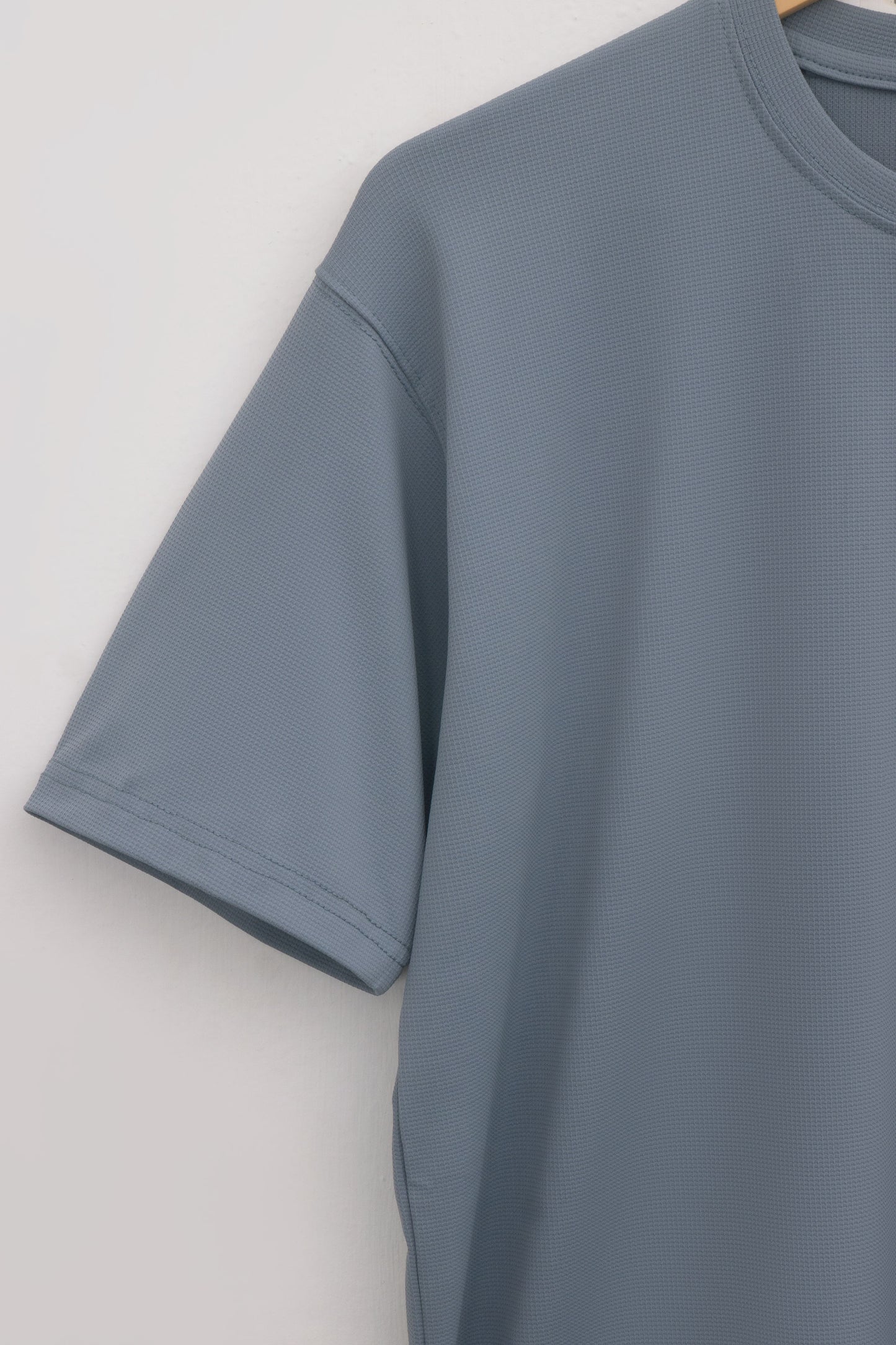 Gray Dri-fit 4 Way Stretch T‑Shirt-BeBold