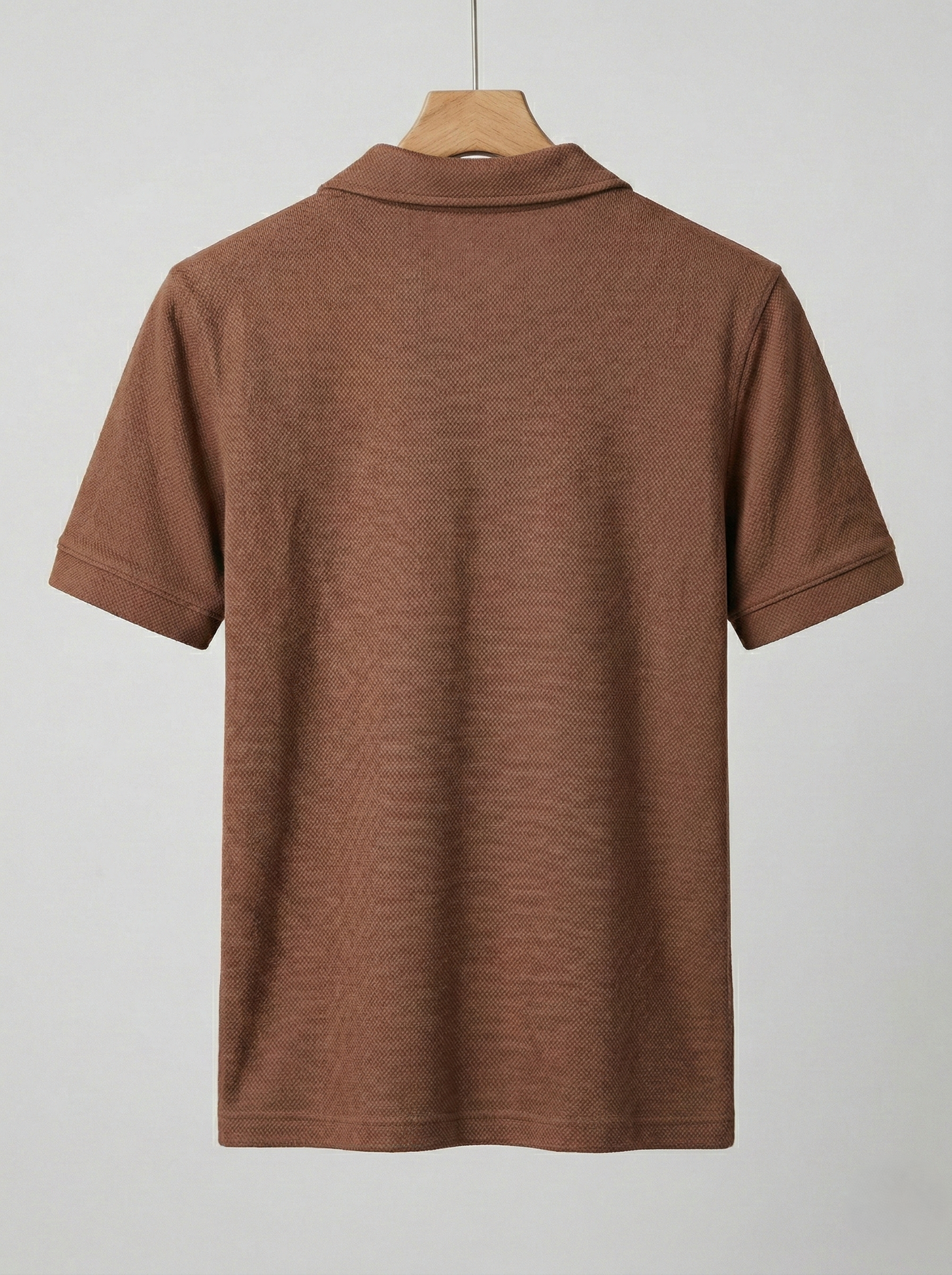 Popcorn Polo Shirt for Men | Sami Down Shoulder Relaxed Fit | Brown