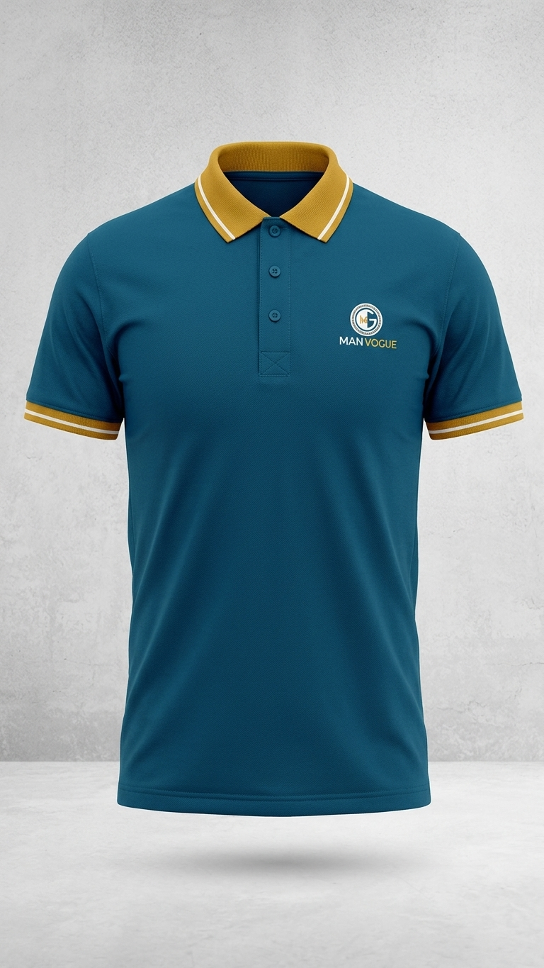 Luxus Polo Tee Shirt Zink Color