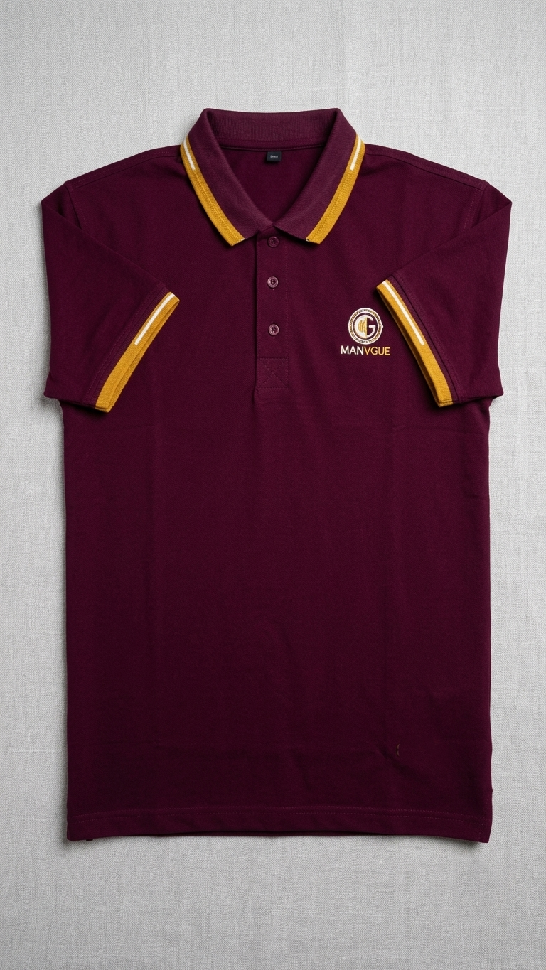 Luxus Polo Tee Shirt Mahroon Color