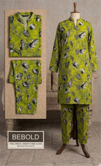 Bebold Digital Printed Bana Doria Lawn 2-PC Unstitched | Green Floral