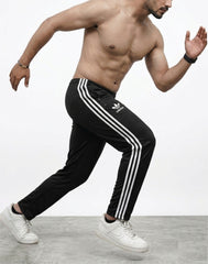 Men's 3-Stripes Regular Fit Track Pants Black Color - bebold