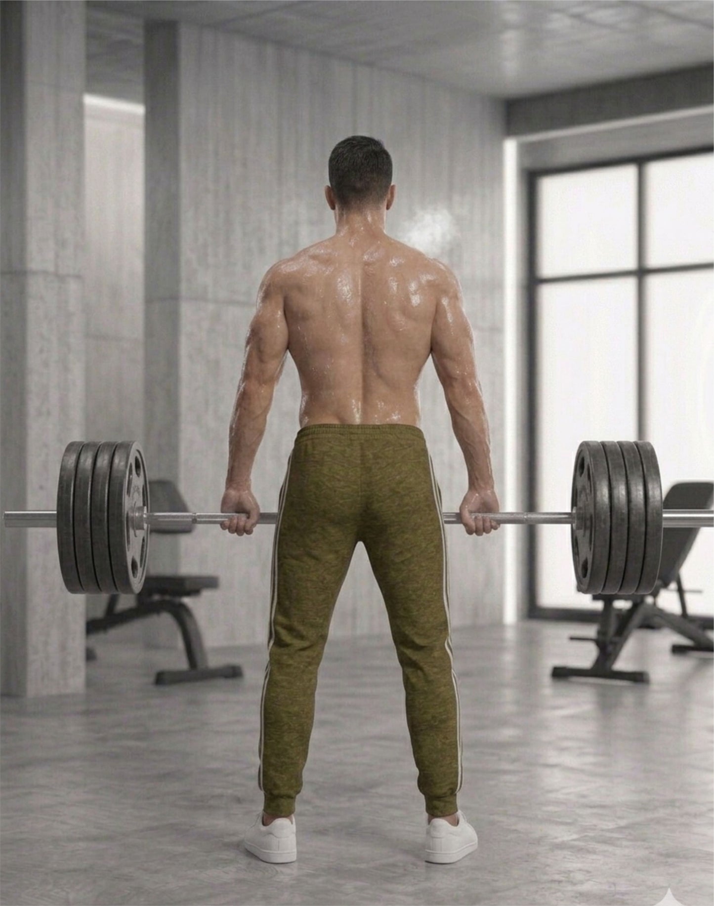 Men's 3-Stripes Regular Fit Track Pants Olive Green Color - bebold