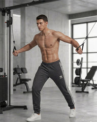 Men's 3-Stripes Regular Fit Track Pants Gray Color - bebold