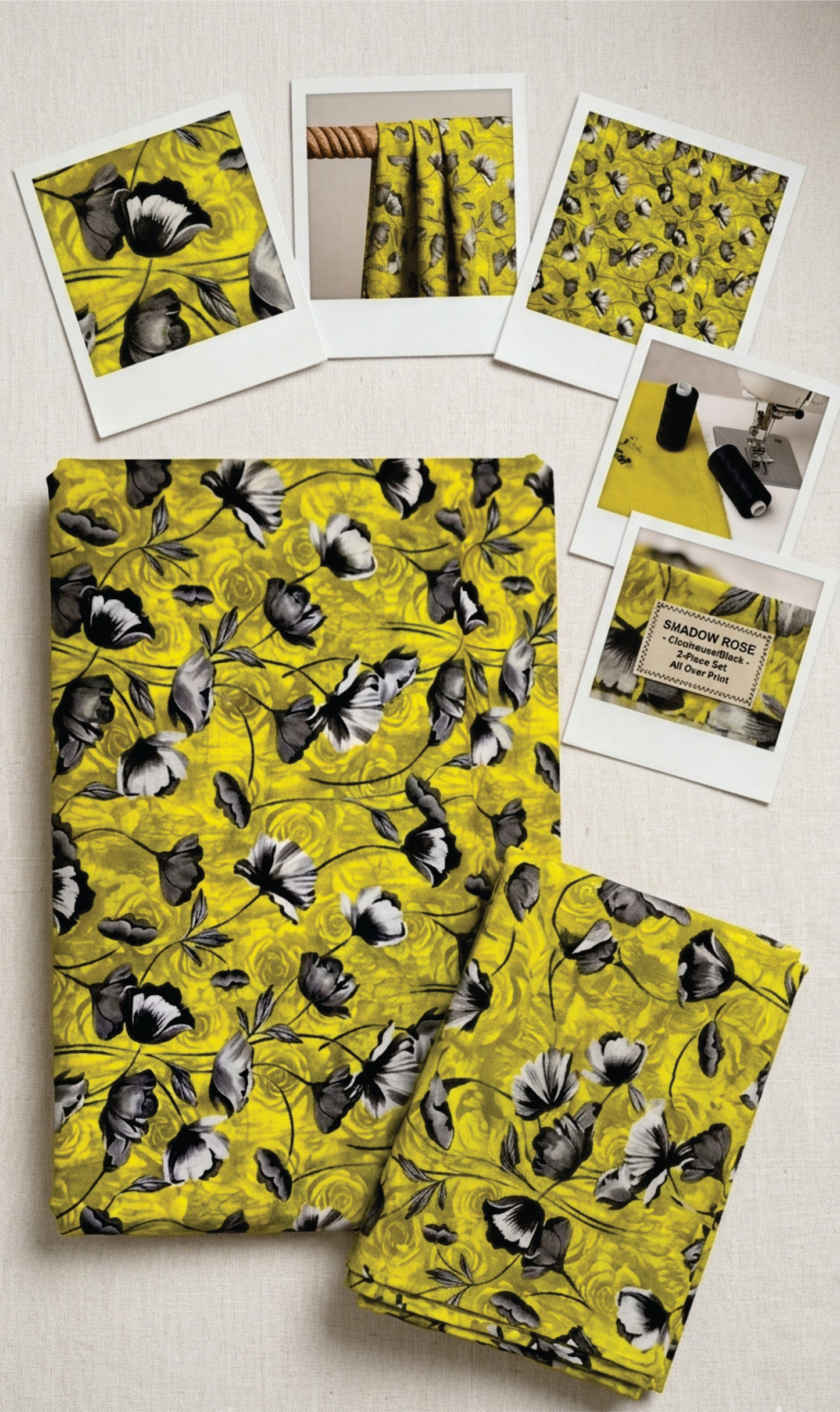 Bebold Digital Printed Bana Doria Lawn 2-PC Unstitched | Mustard Floral