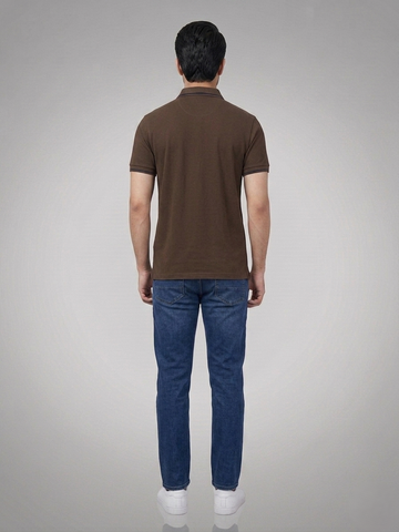 Performance Polo Tee - Cotton | Light Brown | Quick-Dry and UV Protection
