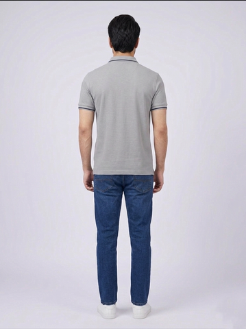 Performance Polo Tee - Cotton | Gray | Quick-Dry and UV Protection