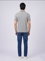 Performance Polo Tee - Cotton | Gray | Quick-Dry and UV Protection