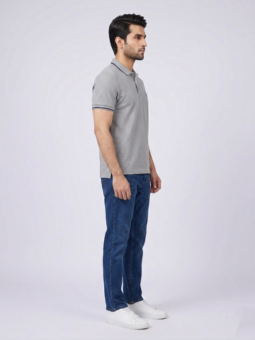 Performance Polo Tee - Cotton | Gray | Quick-Dry and UV Protection