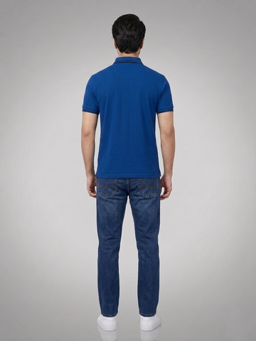 Performance Polo Tee - Cotton | Royal Blue | Quick-Dry and UV Protection