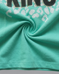 100% Cotton Dad King Printed T-Shirt for Girls | Soft Single Jersey | Sizes 2T to 16