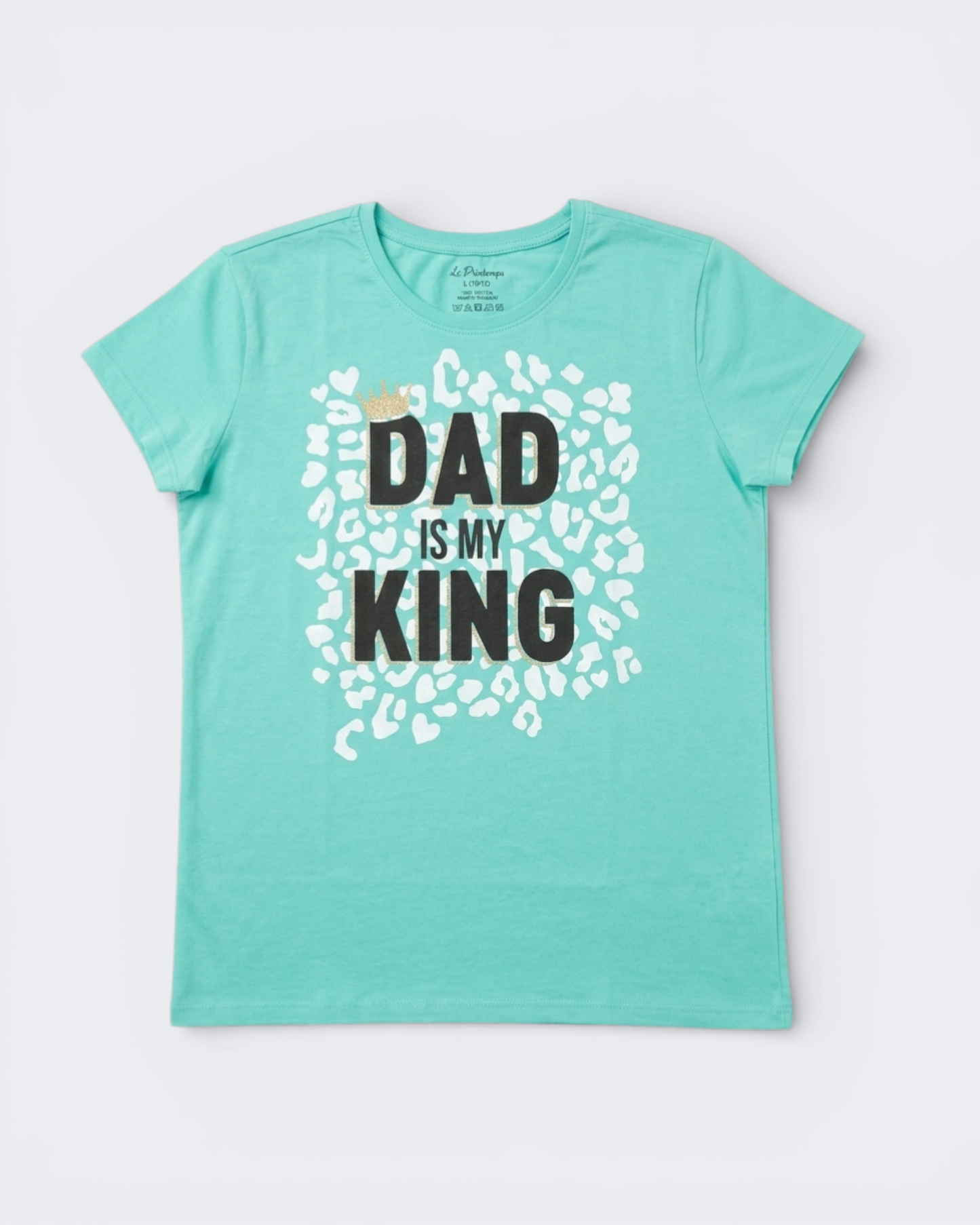 100% Cotton Dad King Printed T-Shirt for Girls | Soft Single Jersey | Sizes 2T to 16