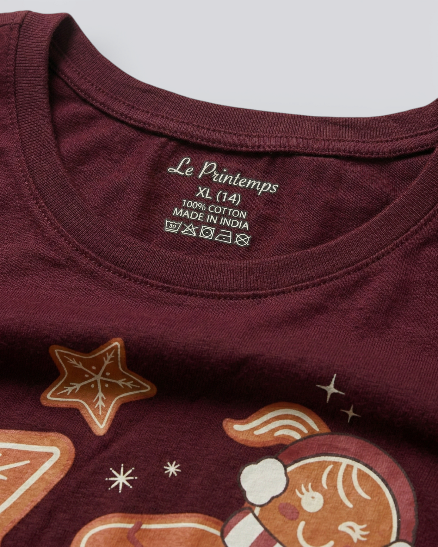 100% Cotton Ginger Cookie Printed T-Shirt for Girls | Soft Single Jersey | Sizes 2T to 16