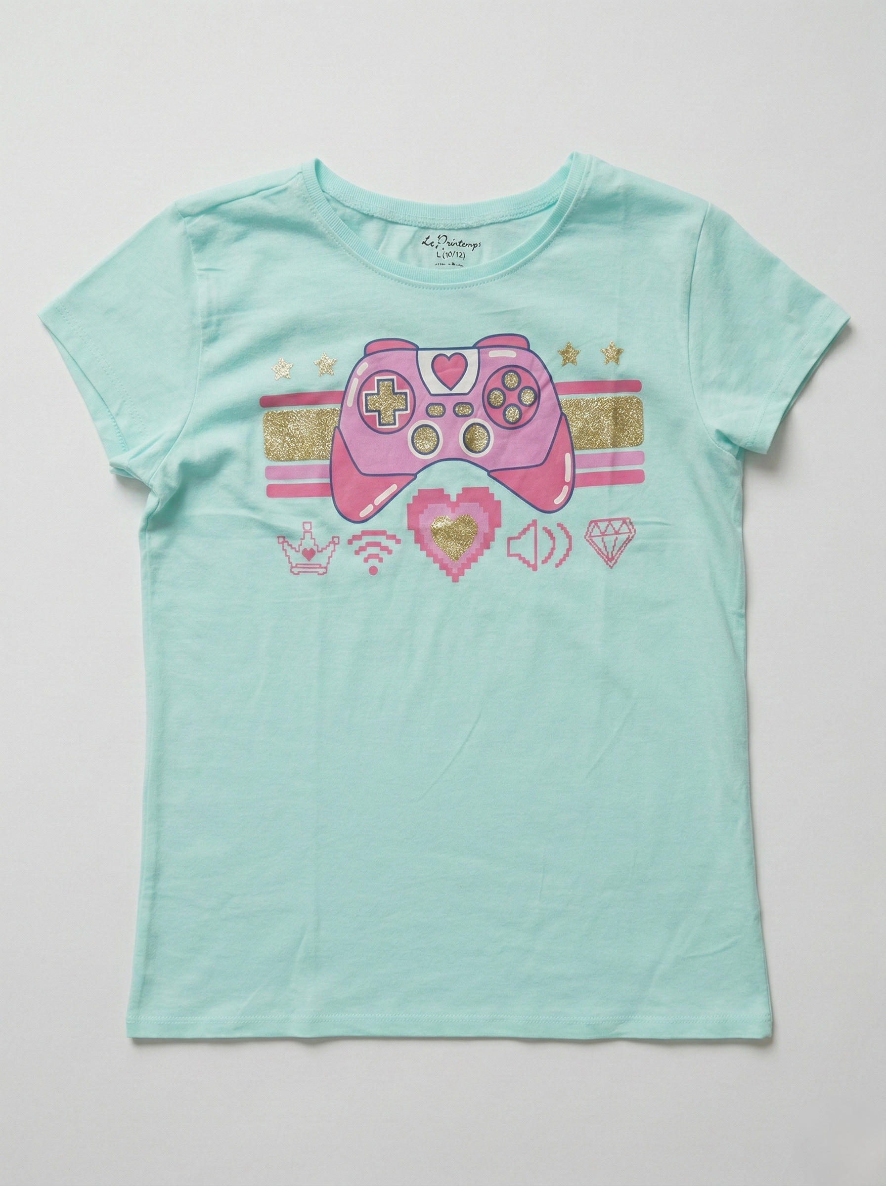 100% Cotton Gamer Printed T-Shirt for Girls | Soft Single Jersey | Sizes 2T to 16