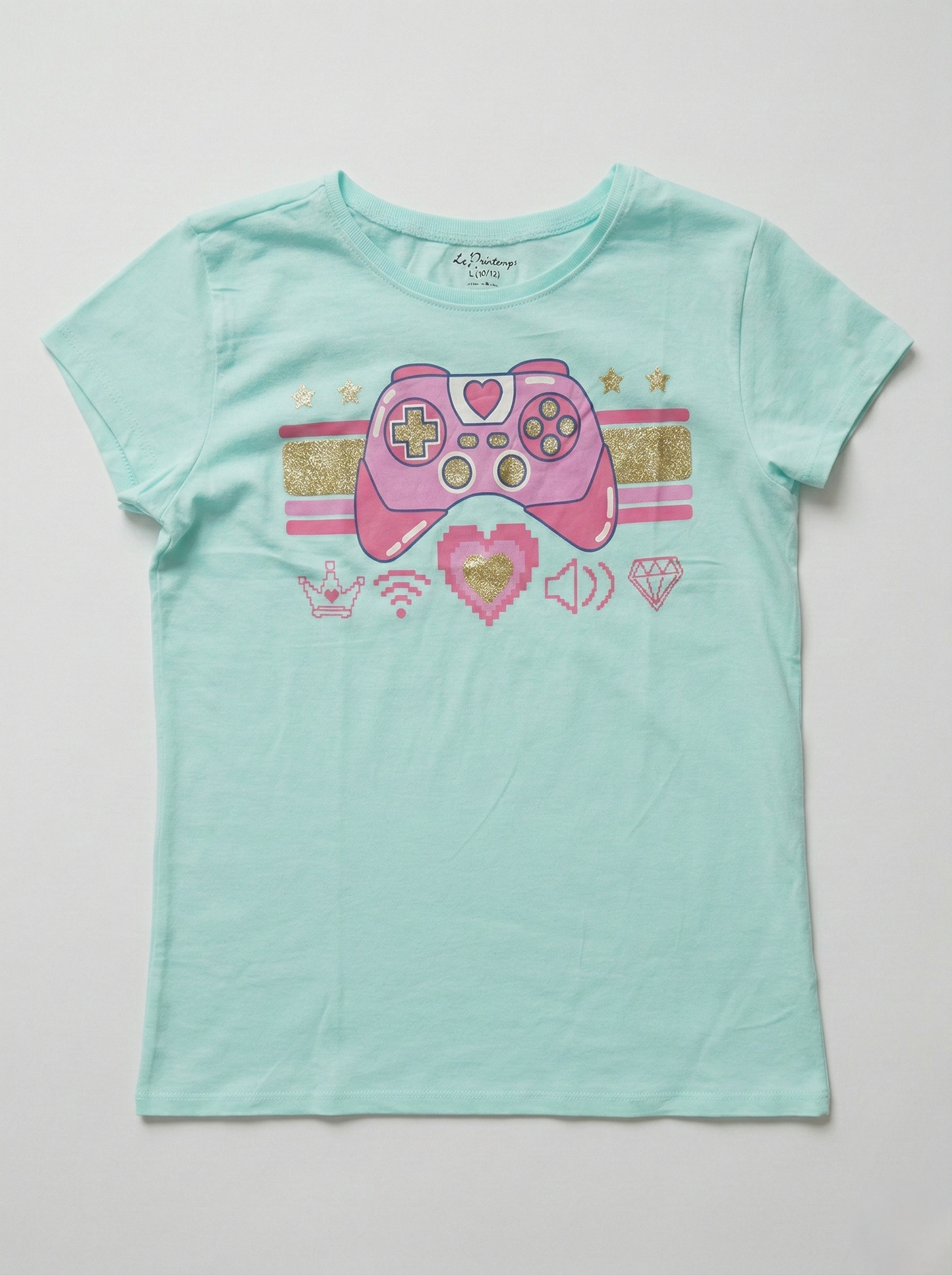 100% Cotton Gamer Printed T-Shirt for Girls | Soft Single Jersey | Sizes 2T to 16