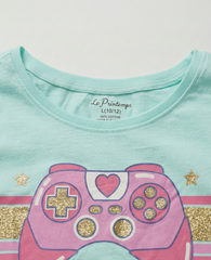 100% Cotton Gamer Printed T-Shirt for Girls | Soft Single Jersey | Sizes 2T to 16