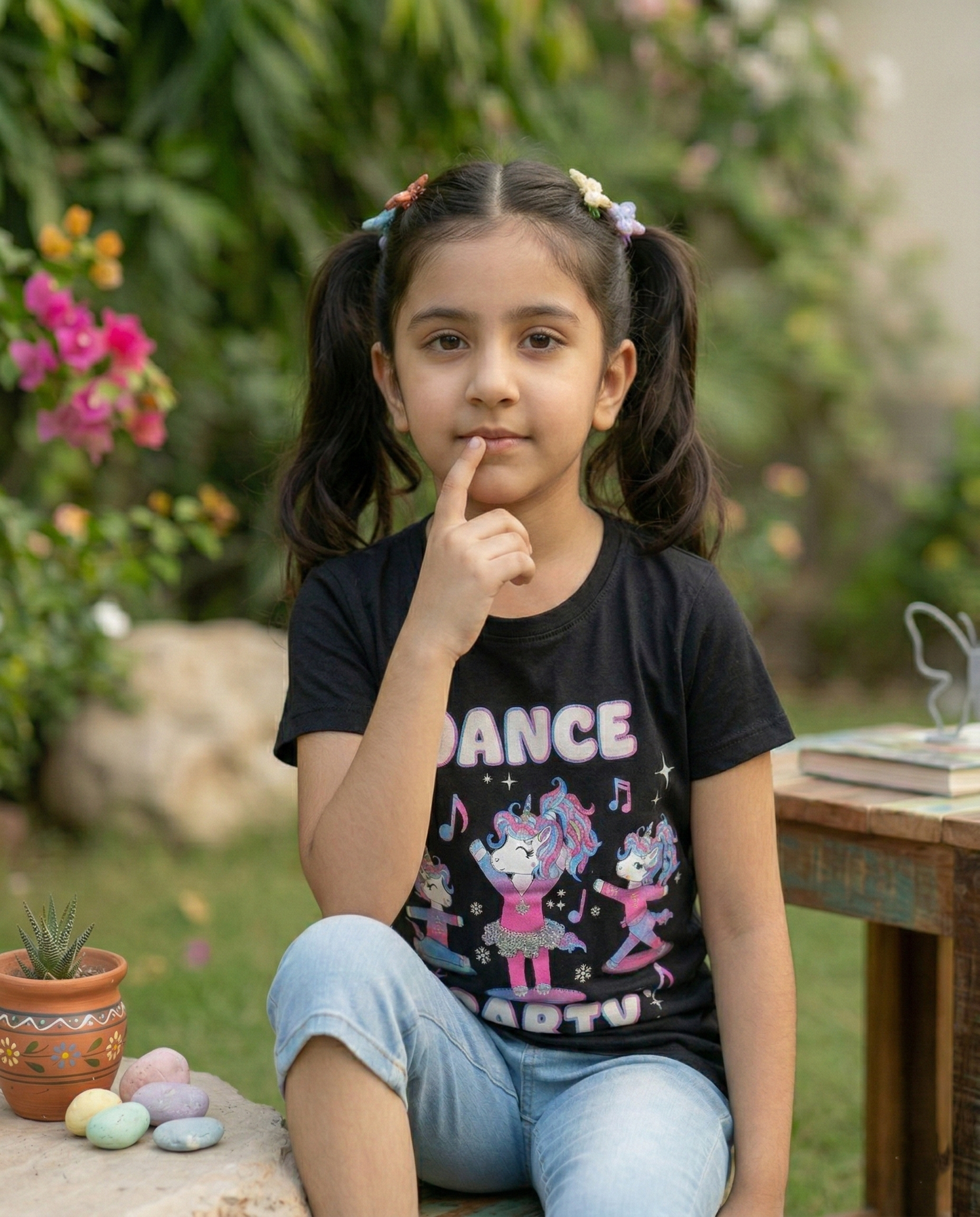 100% Cotton Unicon Printed T-Shirt for Girls | Soft Single Jersey | Sizes 2T to 16