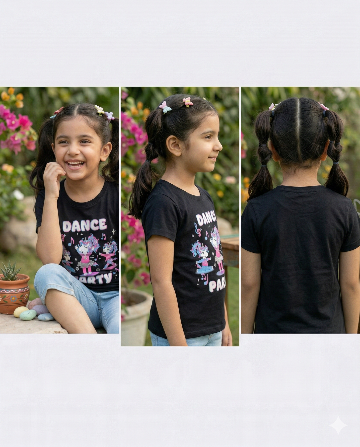 100% Cotton Unicon Printed T-Shirt for Girls | Soft Single Jersey | Sizes 2T to 16