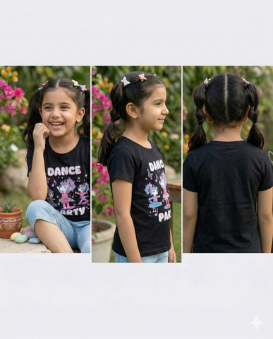 100% Cotton Unicon Printed T-Shirt for Girls | Soft Single Jersey | Sizes 2T to 16