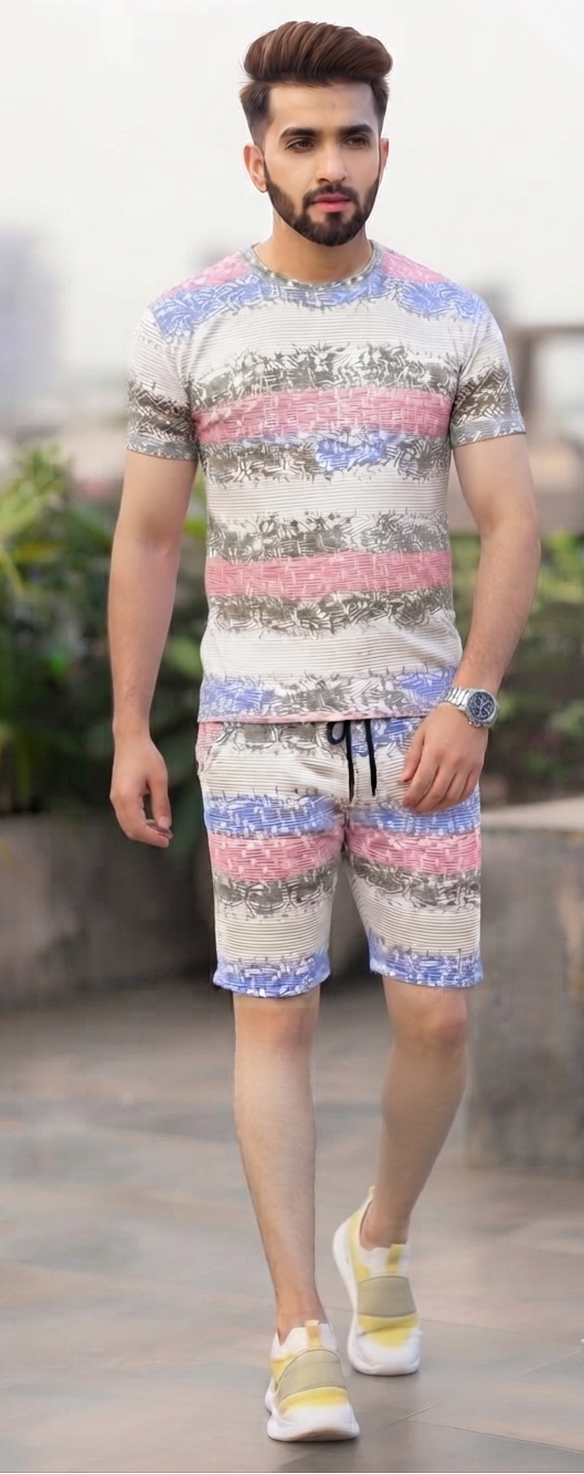 T-Shirt Printed + Shorts – Summer Wear (WYTS107)