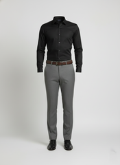 Jet Black Formal Formal Shirt-Bebold