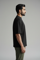 100% Pure Cotton Oversized T-Shirts for Men & Women-Black