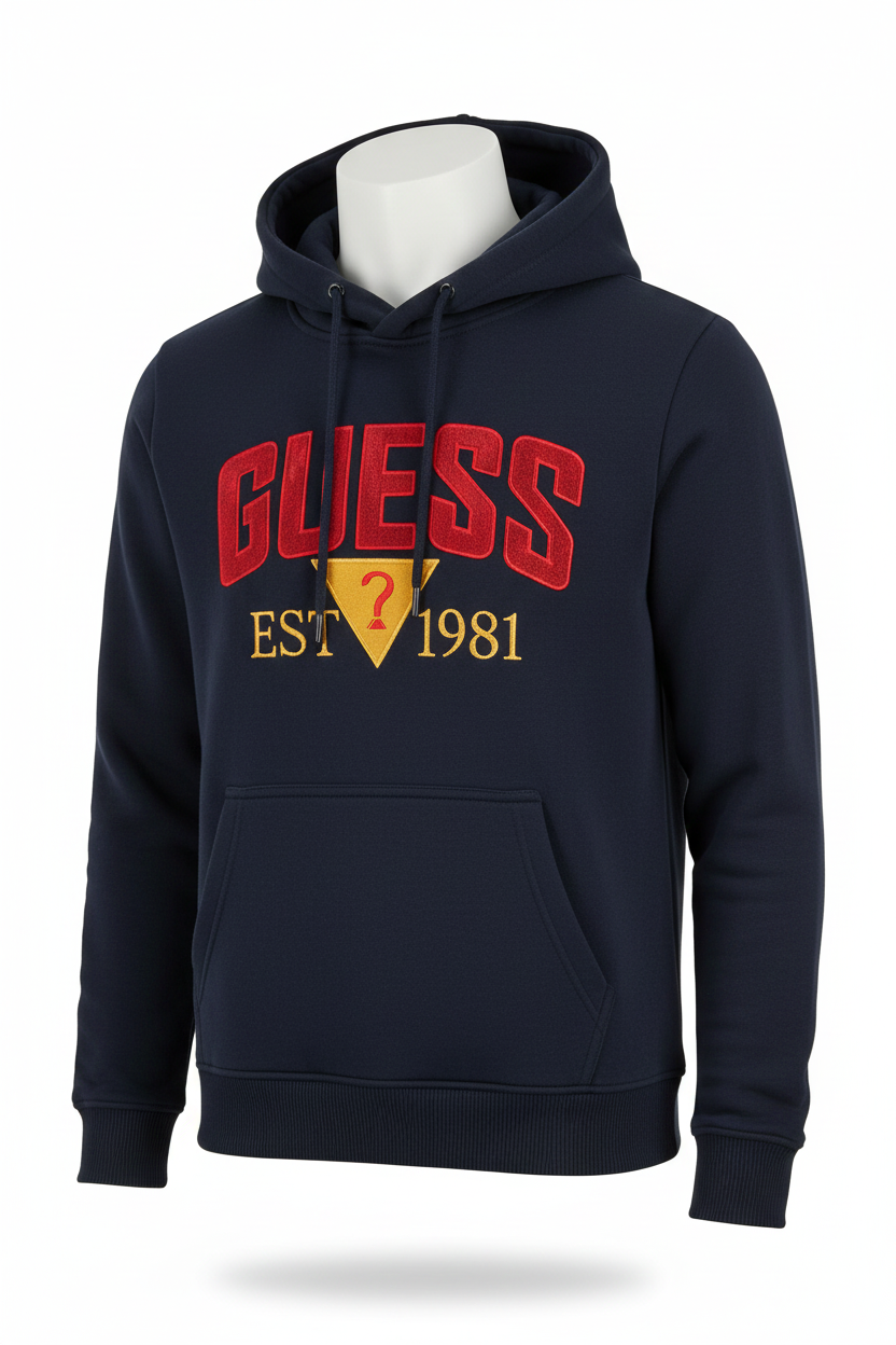 Navy Comfortable Hoodie Withe Unique Style -Bebold