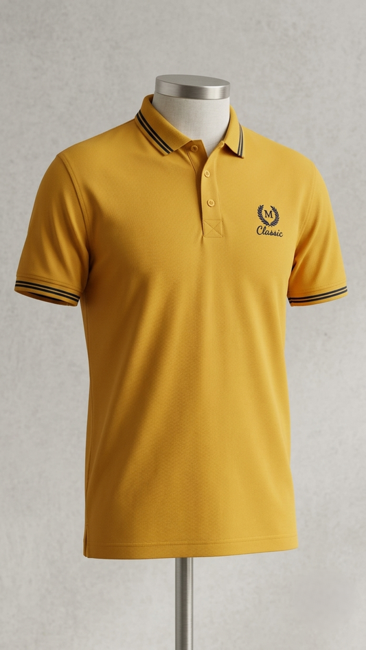 Classic Polo Tee Shirt -Mustard Color