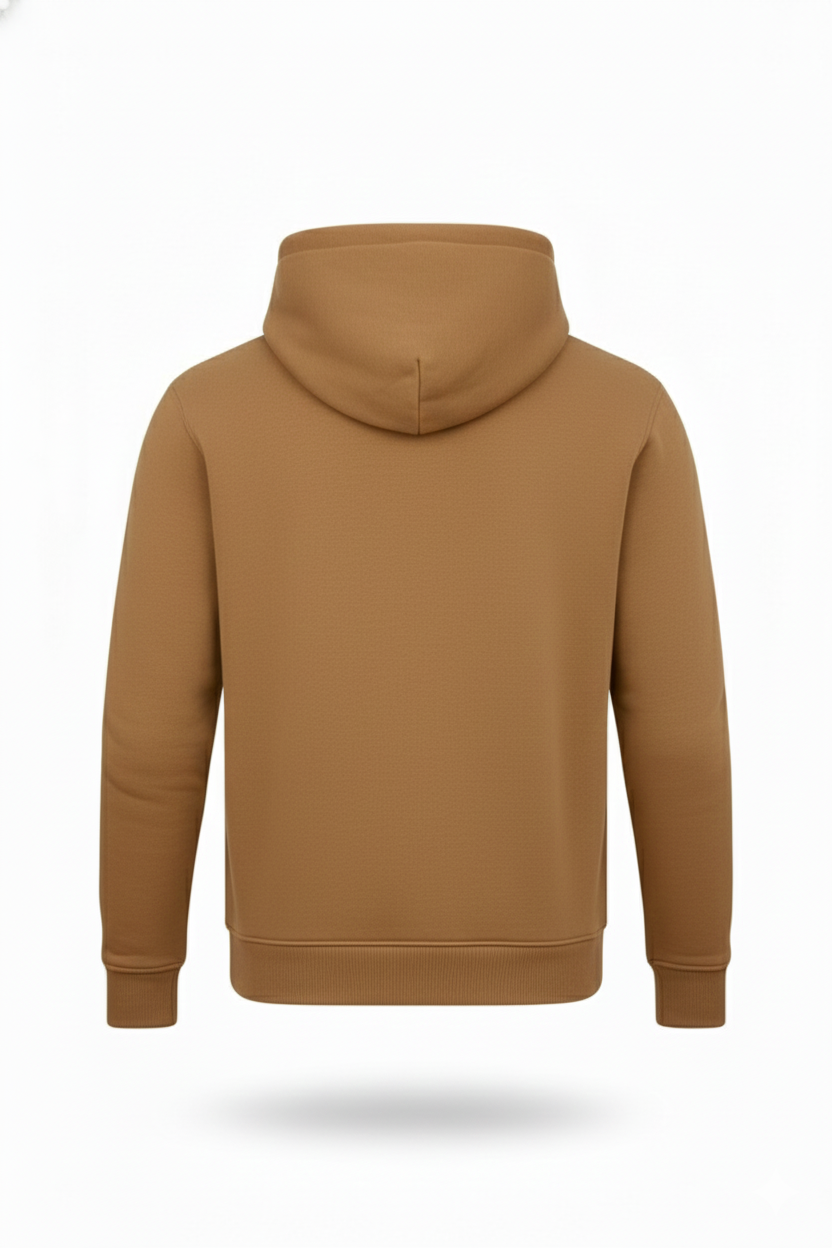 Tan Comfortable Hoodie Withe Unique Style -Bebold