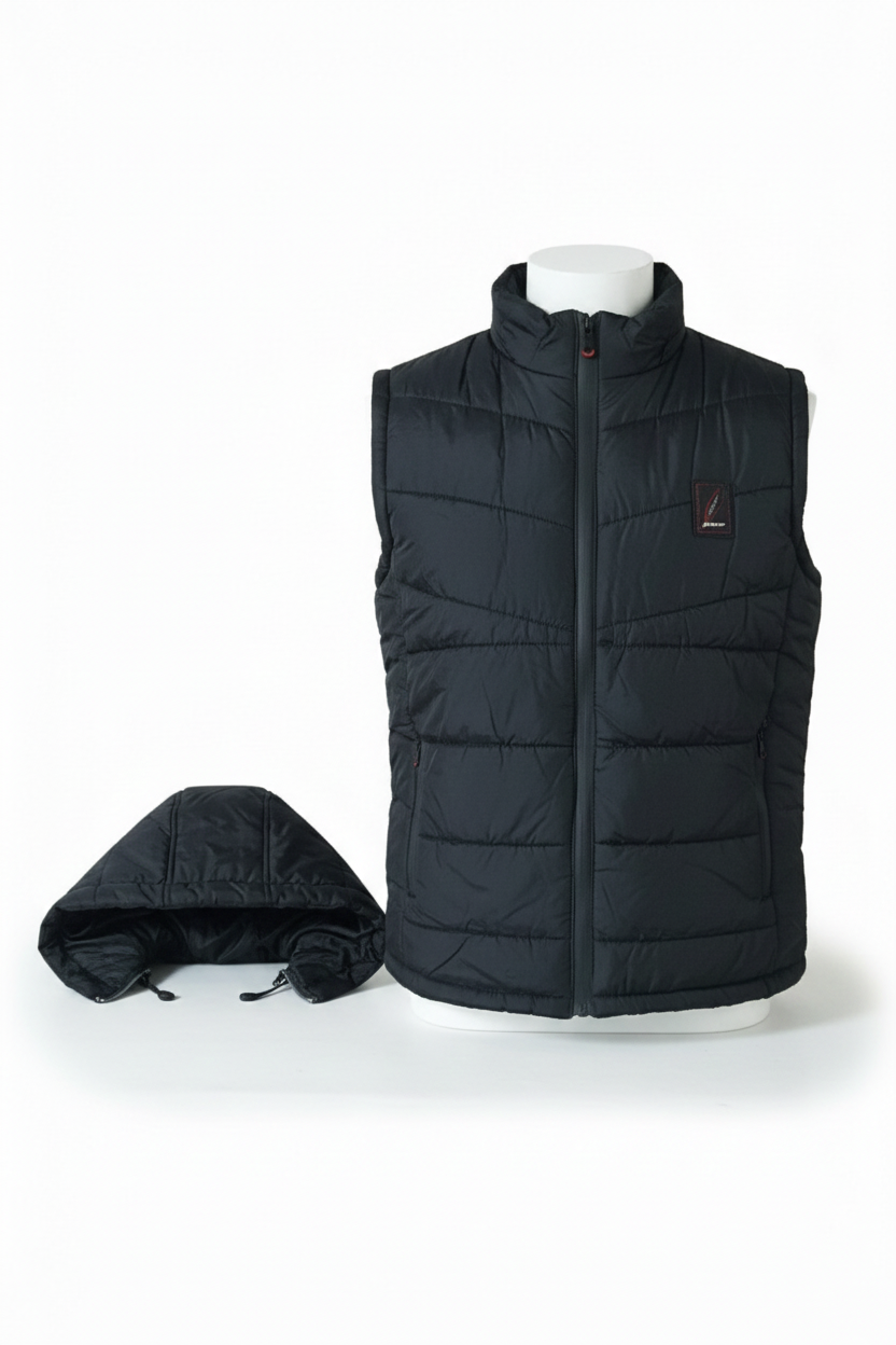 Black Elegant Sleeveless & Removable Jacket - Bebold