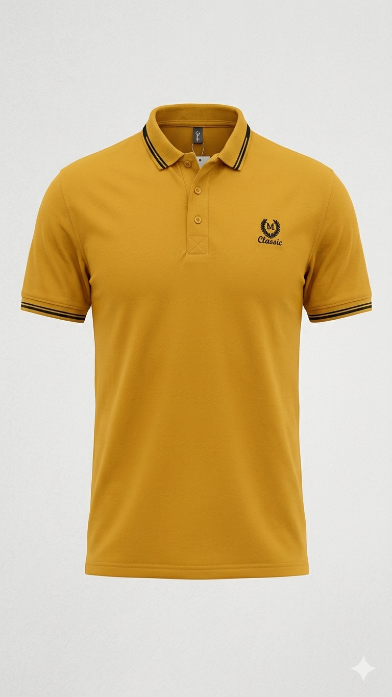 Classic Polo Tee Shirt -Mustard Color