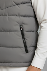 Grey Elegant Sleeveless & Removable Jacket - Bebold