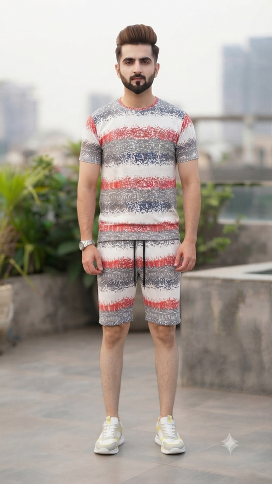 T-Shirt Printed + Shorts – Summer Wear (WYTS104)