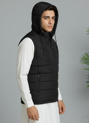 Black Elegant Sleeveless & Removable Jacket - Bebold