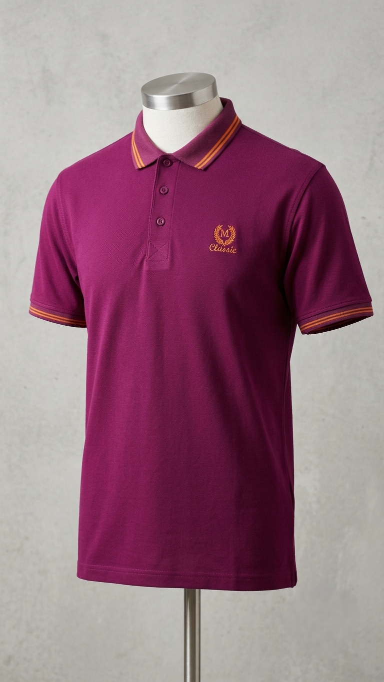 Classic Polo Tee Shirt -Maroon Color