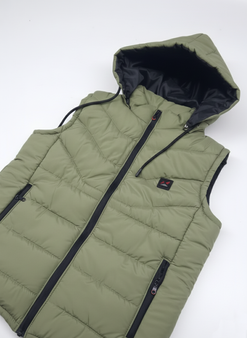 Sea Green Elegant Sleeveless & Removable Jacket - Bebold