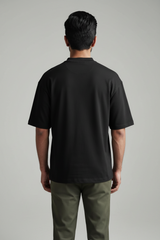 100% Pure Cotton Oversized T-Shirts for Men & Women-Black