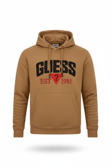 Tan Comfortable Hoodie Withe Unique Style -Bebold