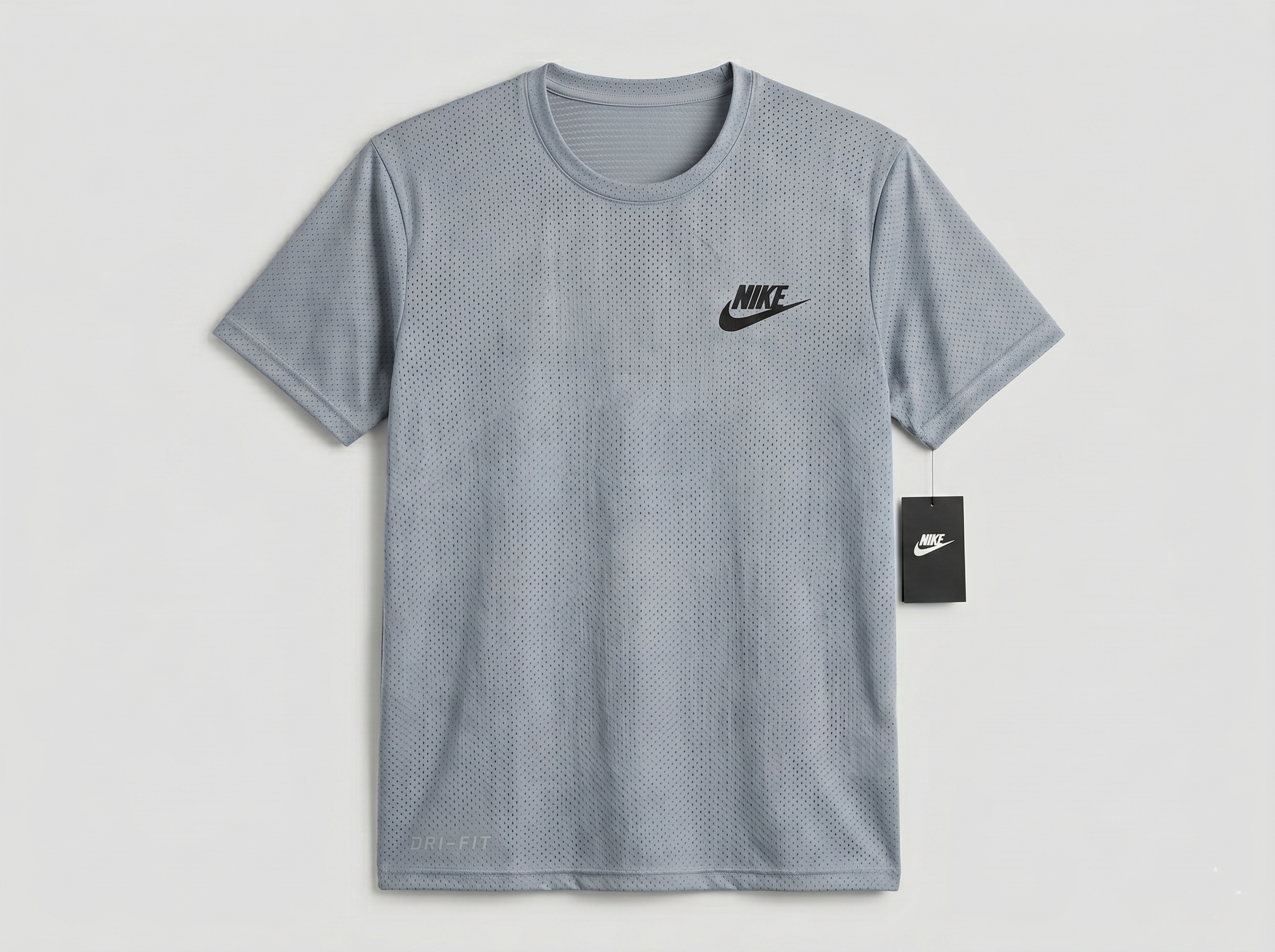Gray Mesh Stretch Sports T‑Shirt – BeBold