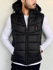 Black Elegant Sleeveless & Removable Jacket - Bebold