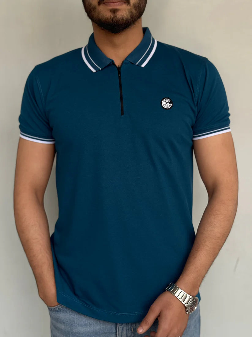 Zink Cotton Half Sleeves Polo Shirt- Bebold