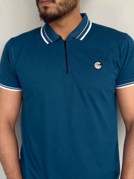 Zink Cotton Half Sleeves Polo Shirt- Bebold