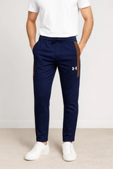 Navy Waffle Fit Trouser - Bebold
