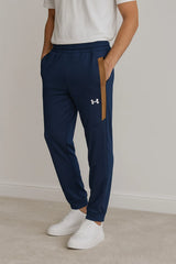 Navy Waffle Fit Trouser - Bebold