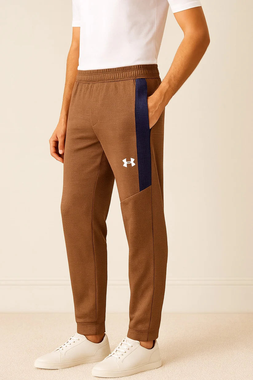 Neon Brown Waffle Fit Trouser - Bebold