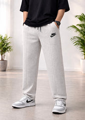 Ash Grey Loose Bottom Trouser-Bebold