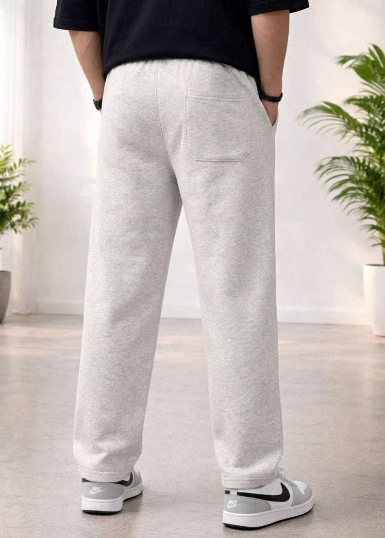 Ash Grey Loose Bottom Trouser-Bebold