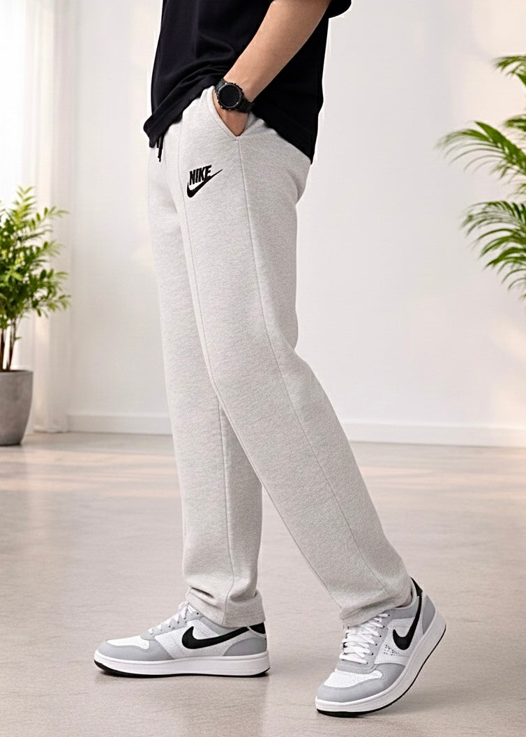 Ash Grey Loose Bottom Trouser-Bebold