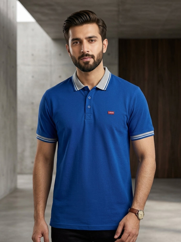 Zink Jacquard Collar Polo Shirts - Cotton| UV Protection
