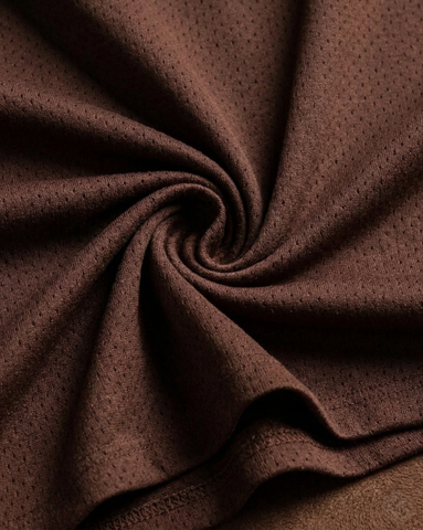 Brown Mesh Stretch Sports T‑Shirt – BeBold